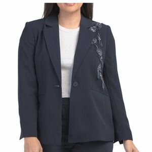 Embellished Navy Women's Blazer